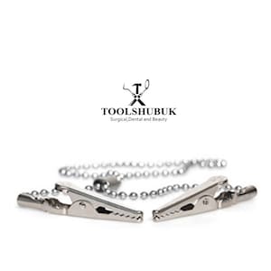 Catena per tovaglioli semplice - catena per tovaglioli in argento / catena per portamascherina Porta tovaglioli di qualità Fermagli per bavaglini dentali Sfera flessibile