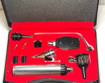 Set De Diagnostic Professionnel LED à Fibre Optique - Ophthalmoscope Et Otoscope ENT, Neuf
