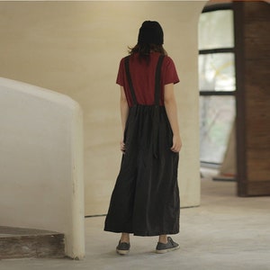 Pure linen pants skirt pants wide leg pants plus size pants loose soft casual pants trousers custom pants boho Culottes N89