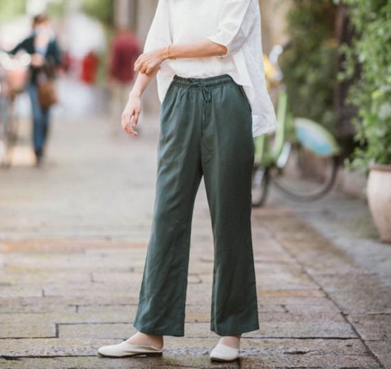 Women Linen Trousers - Buy Women Linen Trousers online in India