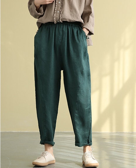 Linen Pants for Women Linen Long Pants Wide Leg Pants Full - Etsy