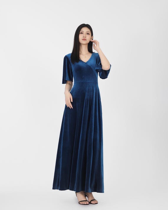strapless open back dress MS-1805 - Pakistani Party Wear