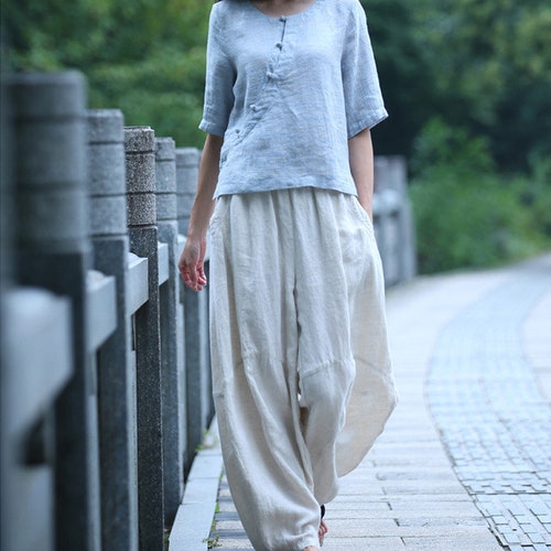 Linen Pants for Women Long Pants Wide Leg Pants Full Length - Etsy