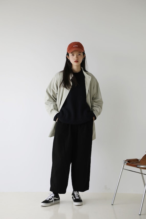 【送料&関税込】Off-White Pants In Black Wool OFF-WHITE | STITCH ZIP TROUSERS
