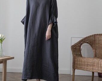 Pure Linen Dresses for Women Linen Maxi Dress Large Size Linen Long Dress Custom Handmade Dress Soft Casual Loose Dress Caftan N110 - Etsy Denmark Pure Linen Dresses for Women Linen Maxi Dress Large Size Linen Long Dress Custom Handmade Dress Soft Casual Loose Dress Caftan N110 - Etsy Denmark