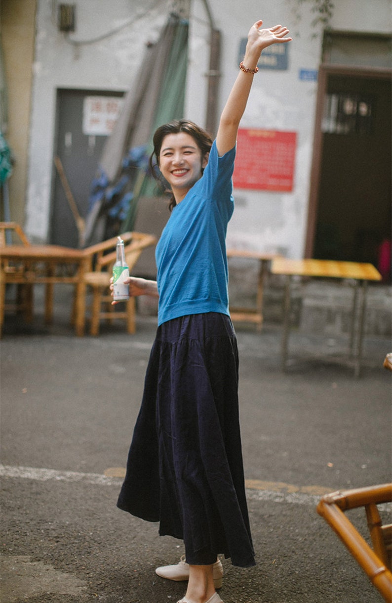 Women's Linen Long Skirt Vintage Skirt Linen Skirt Etsy