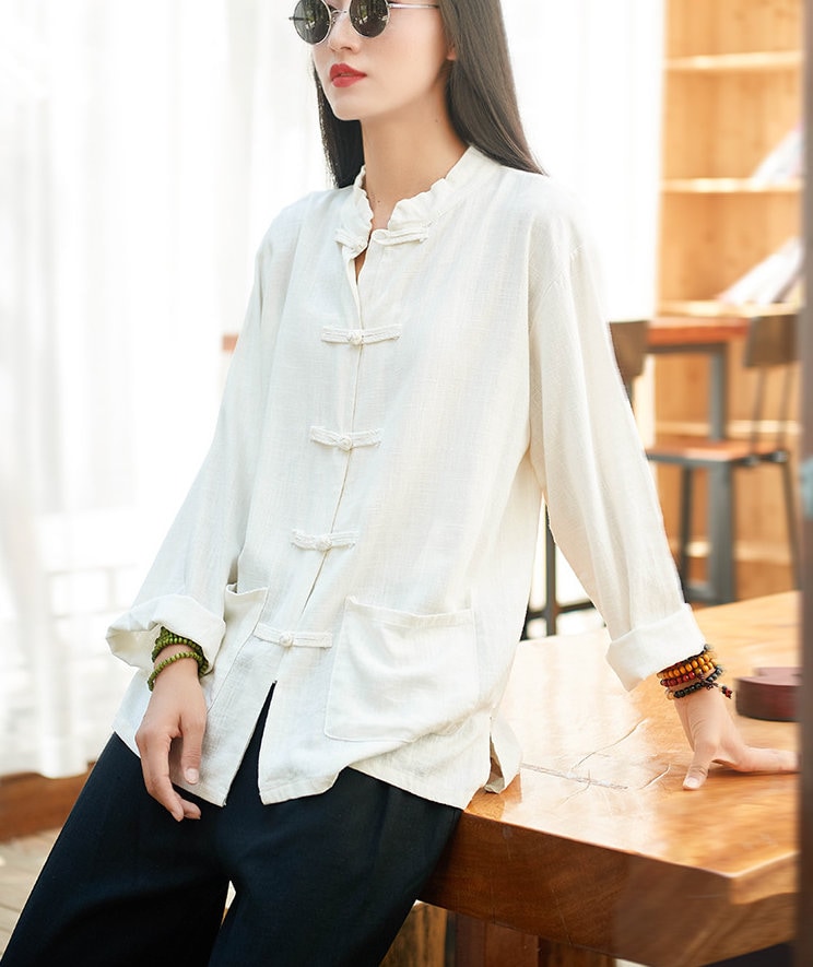 Women Linen Cotton Tops Loose Linen Tops Women Blouse Plus Etsy