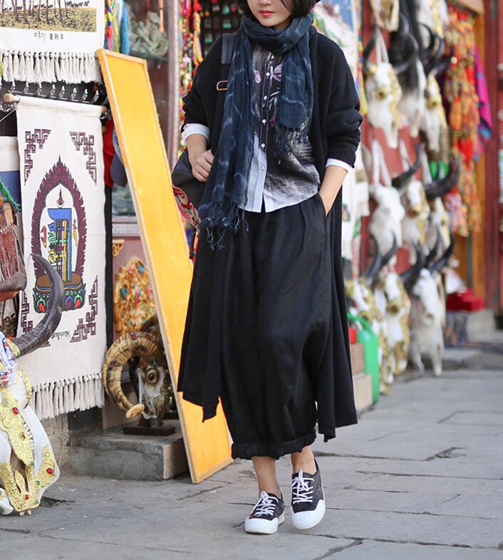 Linen Pants for Women Cropped Linen Tapered Pants Plus Size Pants