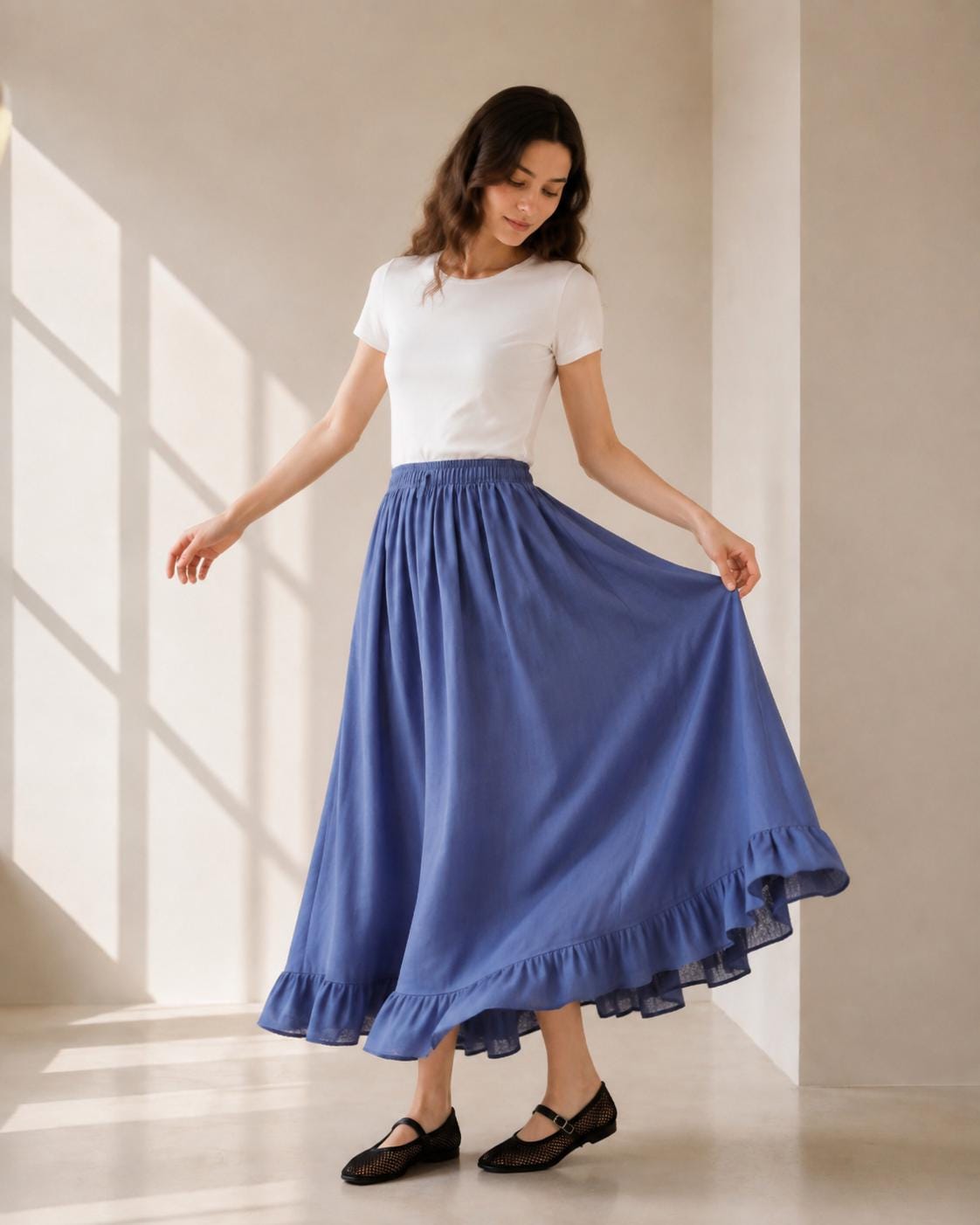 H Line Long Skirt - Etsy