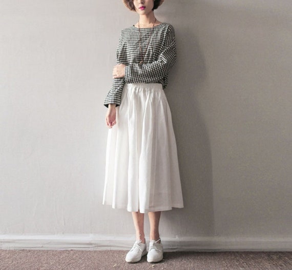 Plus size white skirt vintage sales