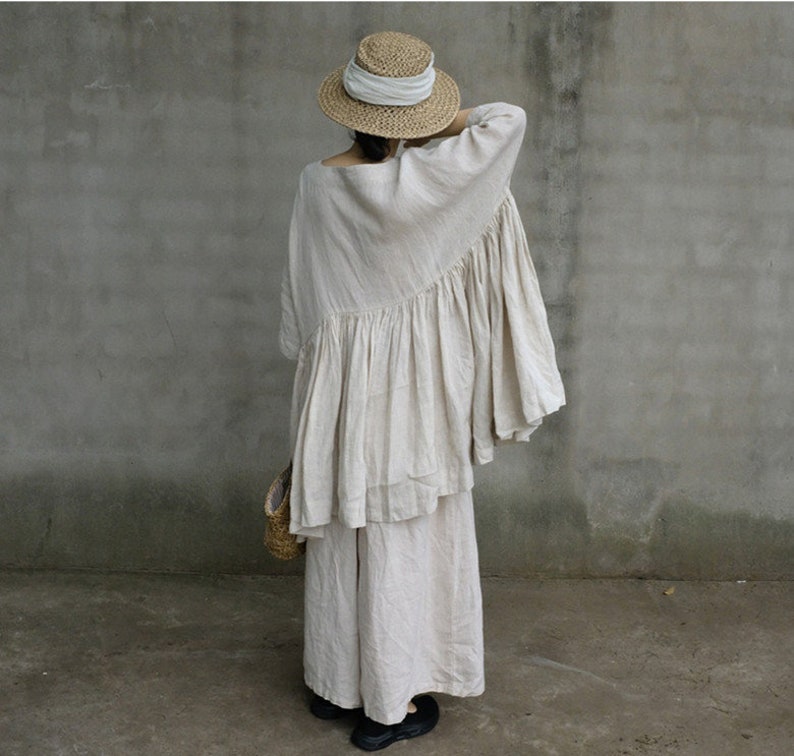 Women Cotton Linen Tops Loose Linen Blouses oversized Shirt - Etsy