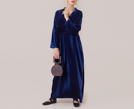 Velvet Dress for women, Long velvet Dress, Plus Size Dress, Velvet Gown, Velvet Bridesmaid Dress, Fall Winter velvet dress.  y150