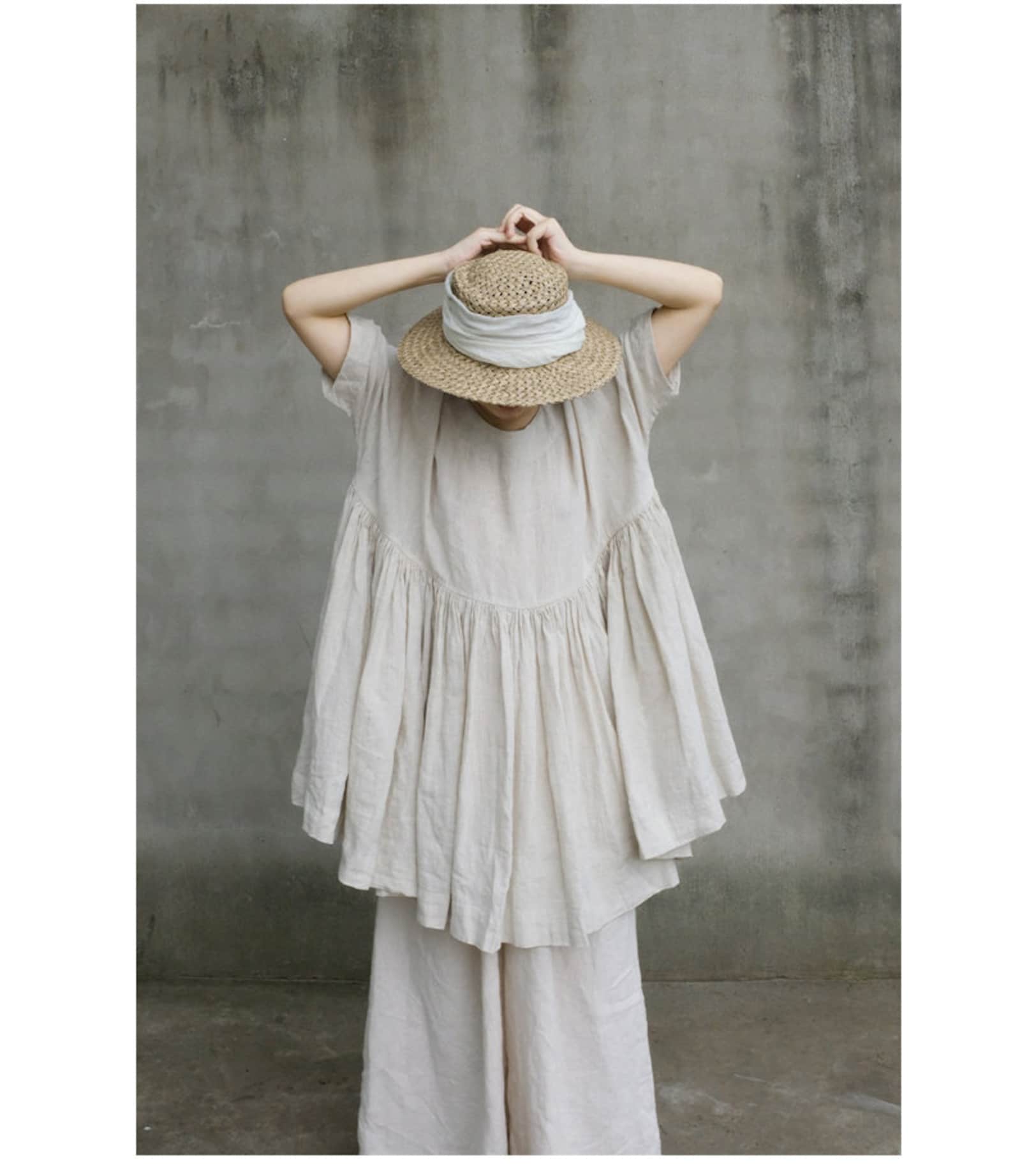 Women Cotton Linen Tops Loose Linen Blouses oversized Shirt Etsy
