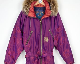 Siquoi Vintage Paisley Ski Suit from the 1990s - Size Medium