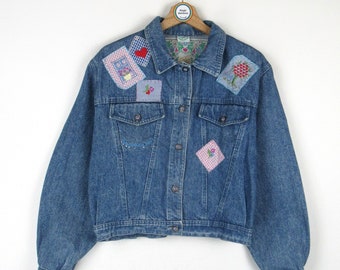 Vintage 80s 90s Oversized Denim Jacket - Size M