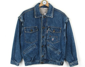 Vintage 80s 90s Casucci Junior Western Wear Denim Vest