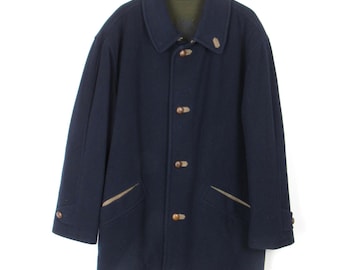 SCHNEIDERS Wool Cashmere Coat, Mens Austrian Navy Loden Jacket