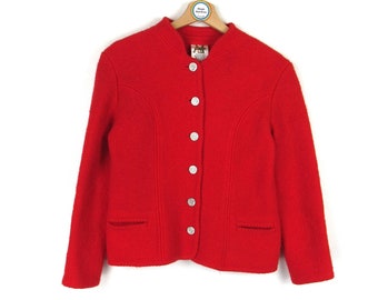 veste en laine tyrolienne Munchner Strick Moden vintage des années 90 - Taille XS