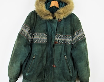 Gruno et Chardin 90s vintage suede jacket - Size L