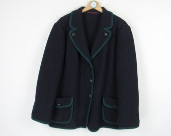 veste tyrolienne en laine Euromanteau vintage des années 90 - Taille L