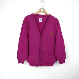 Cardigan sweat Best Company conçu par Olmes Carretti vintage des années 90 - Taille M