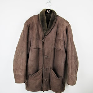 Forpel Shearling jacket real suede leather vintage 80s 90s - Size L