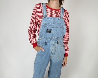 Salopette Wit Boy jeans denim vintage anni '90 - Taglia S