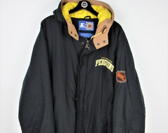 Vintage 1990s Pittsburgh Penguins NHL Starter Puffer Jacket / 