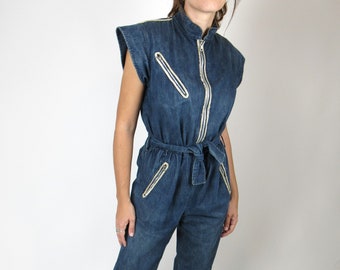 salopette en denim vintage des années 80 - Taille S