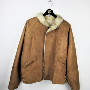 Jason real leather shearling jacket vintage 80s 90s - Size M