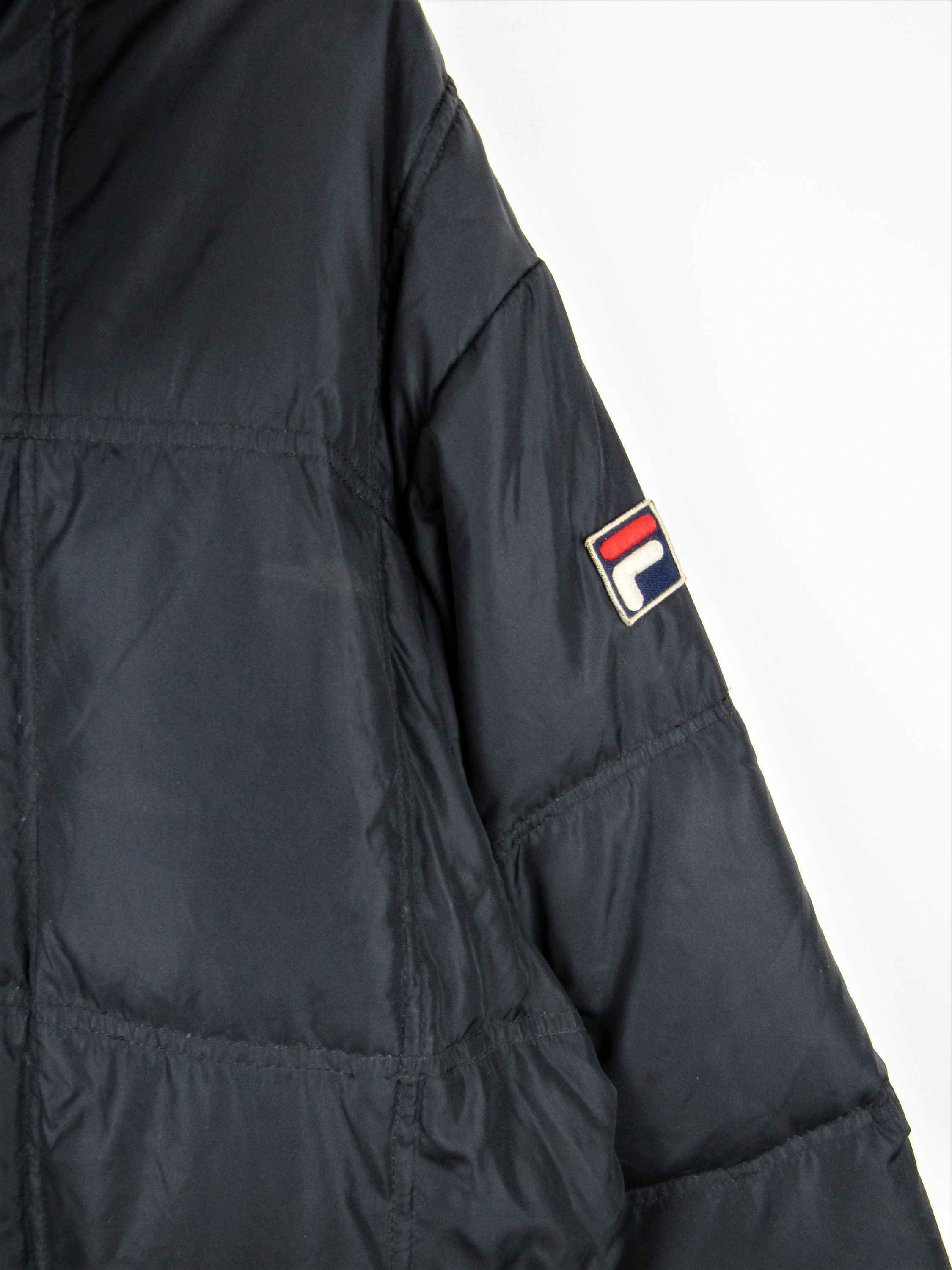 ジャケット・アウター 90s vintage FILA ETS logo down jacket FILA jacket, deadstock vintage down puffer jacket 90s hip