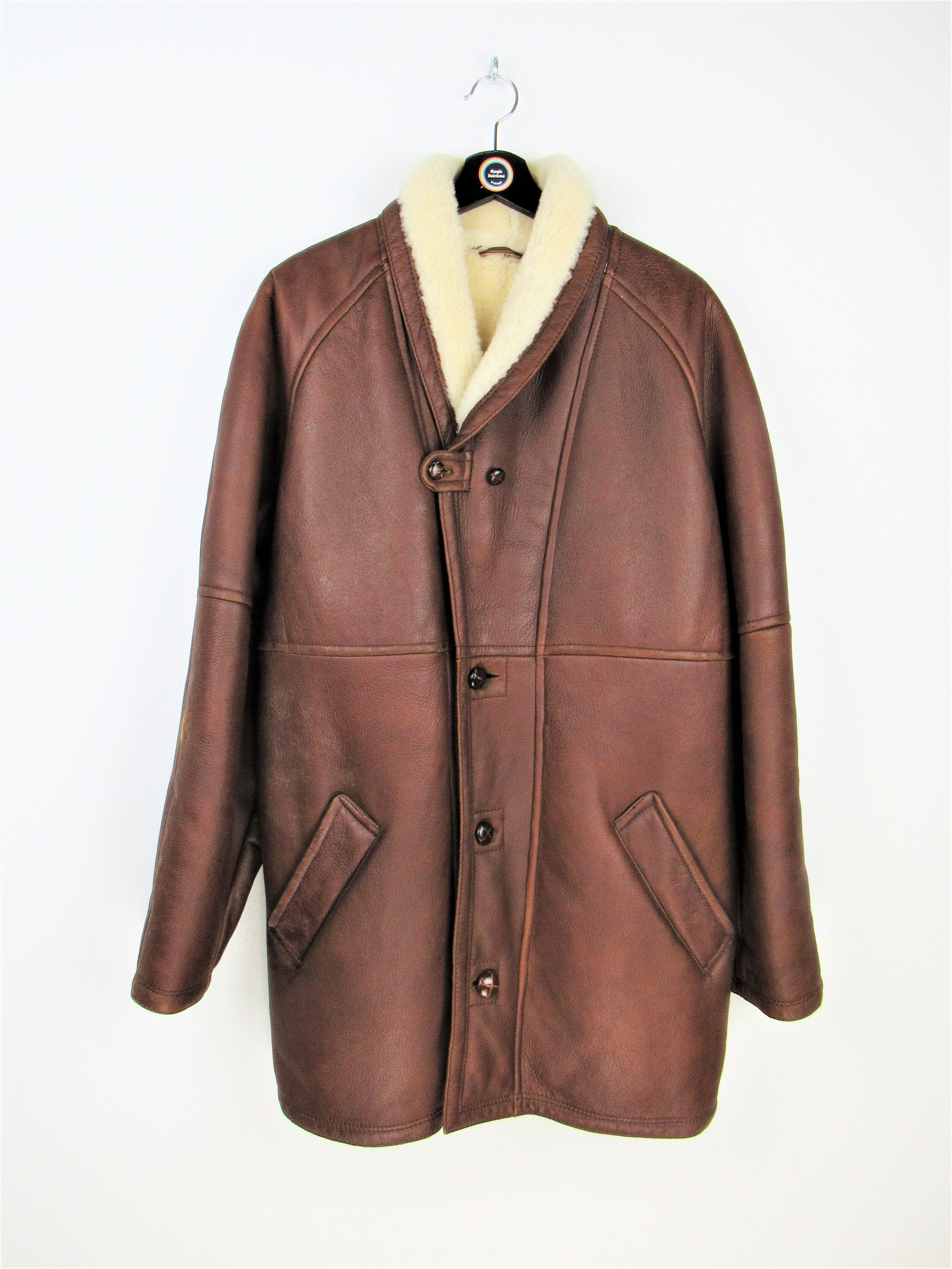 Shearling Genuine Leather Jacket Vintage 80s 90s - Etsy Shearling Genuine Leather Jacket Vintage 80s 90s - Etsy