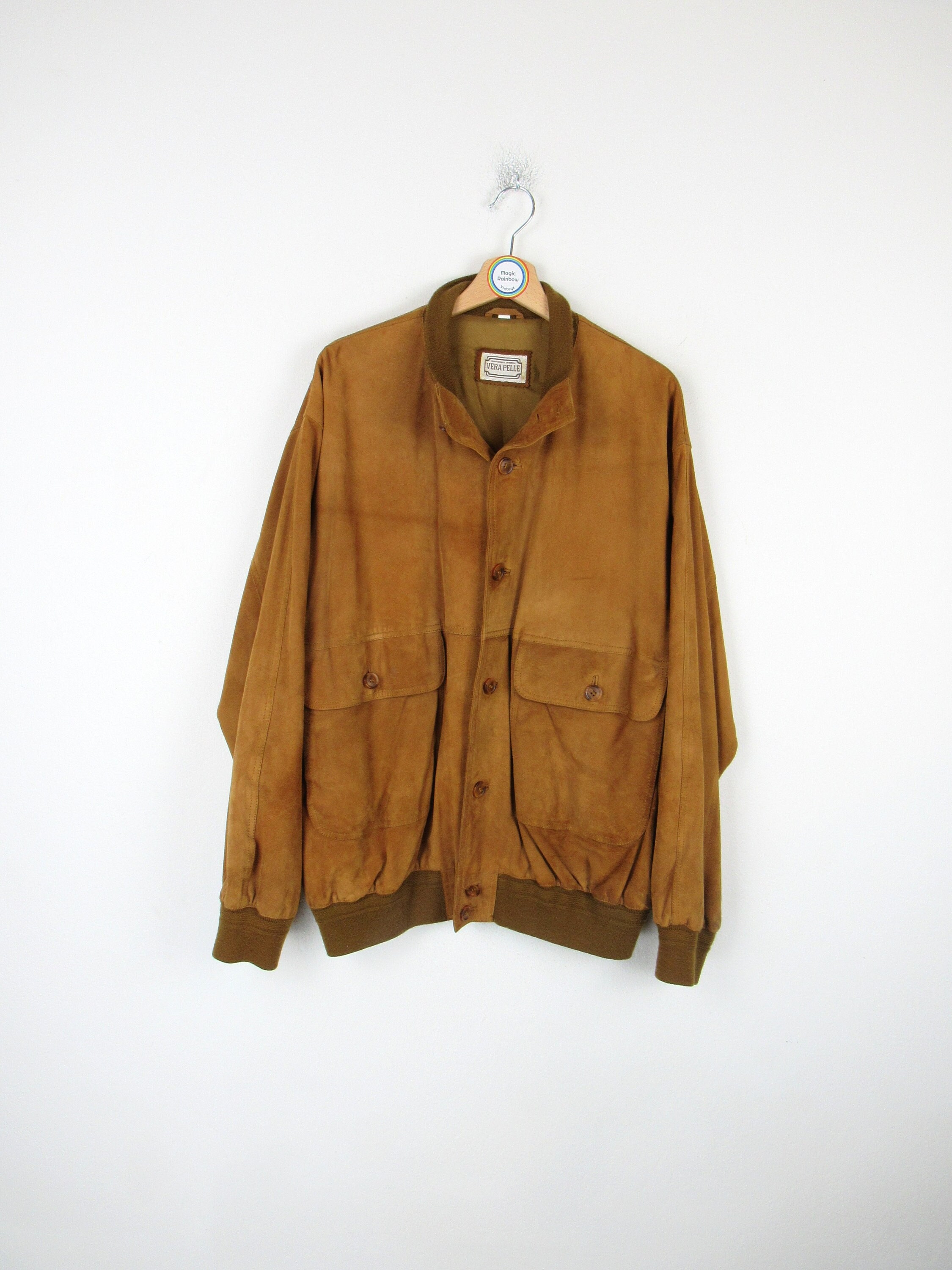 Vintage 90s Suede Jacket - Size XL - Etsy Canada