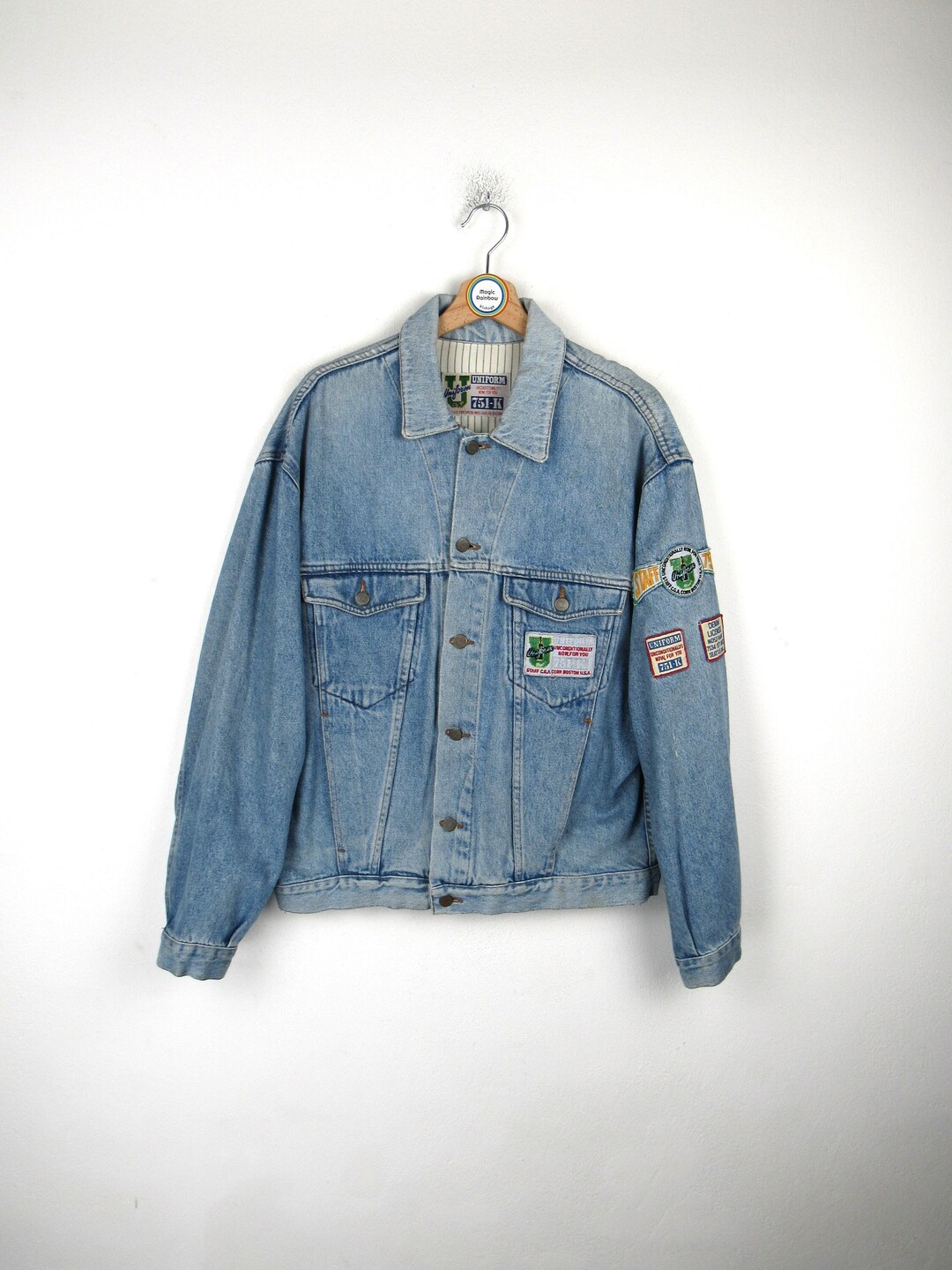 Uniform Vintage 80s 90s Denim Jacket Size XL - Etsy