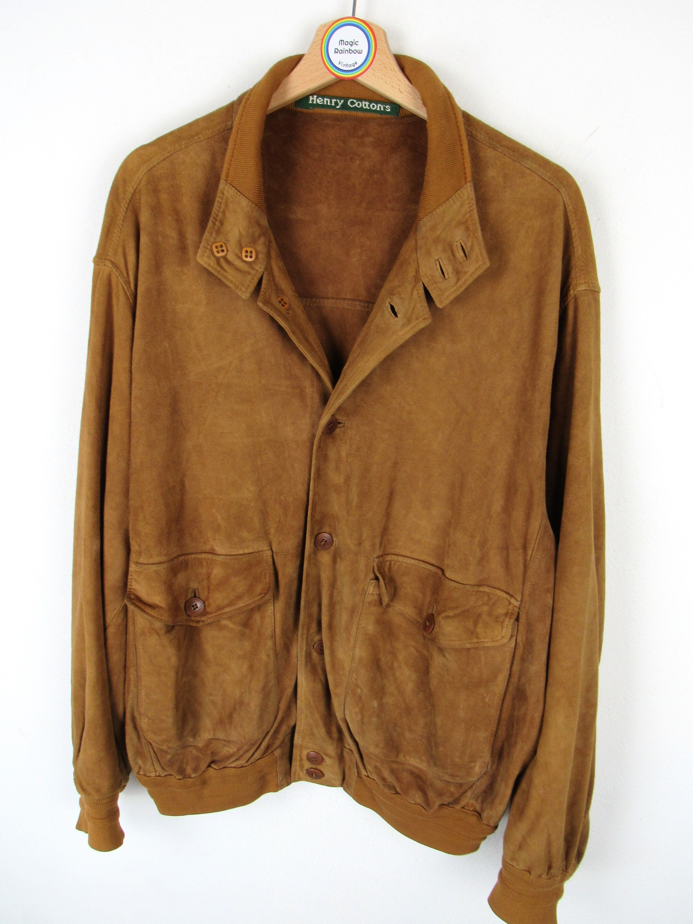 Henry Cottons Vintage 1990s Suede Jacket - Size XL - Etsy