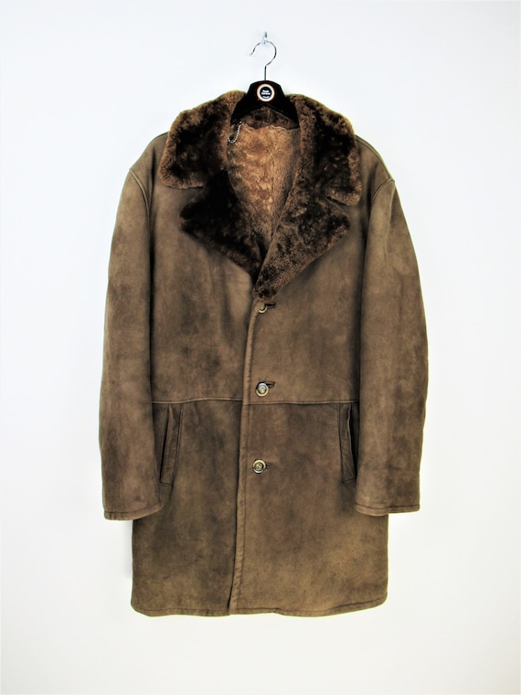 Shearling Genuine Leather Jacket Vintage 80s 90s, Sheepskin