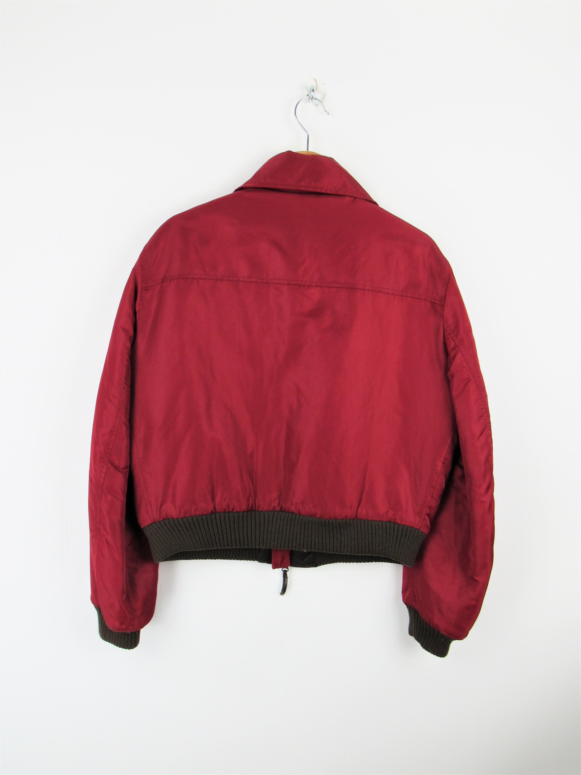 red bomber jacket