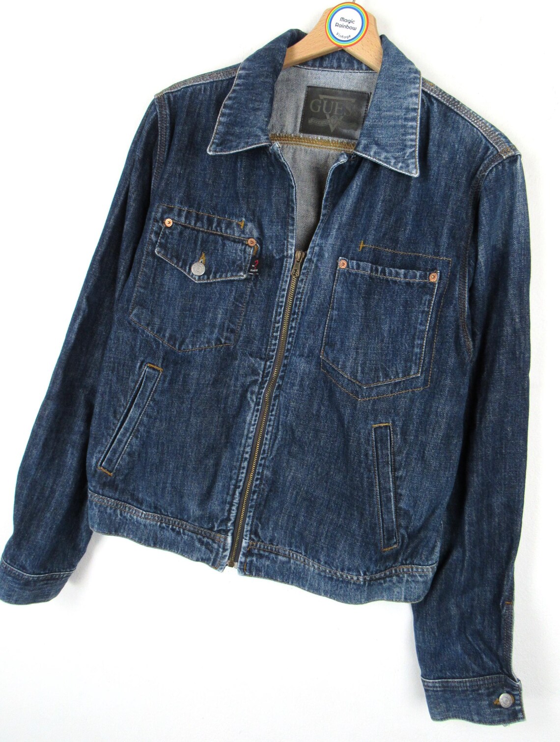 Giacca jeans Guess vintage anni '00 - Taglia M, foto 2 di 5