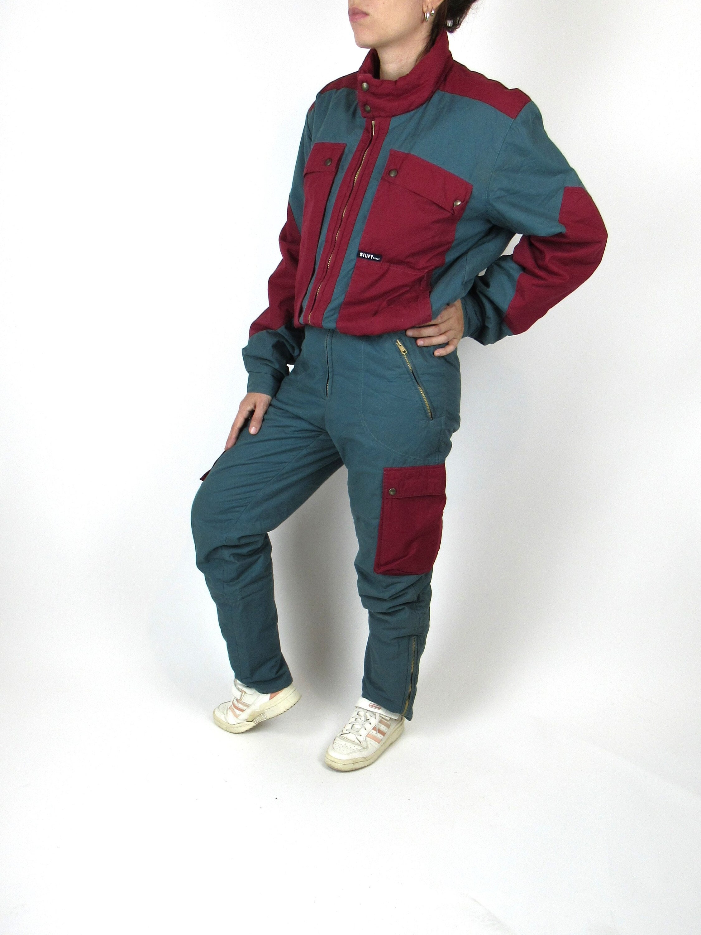 スキー Silvy Vintage - Men's ski suit Silvy Vintage 1970s One-piece Ski Suit - Size M - Etsy