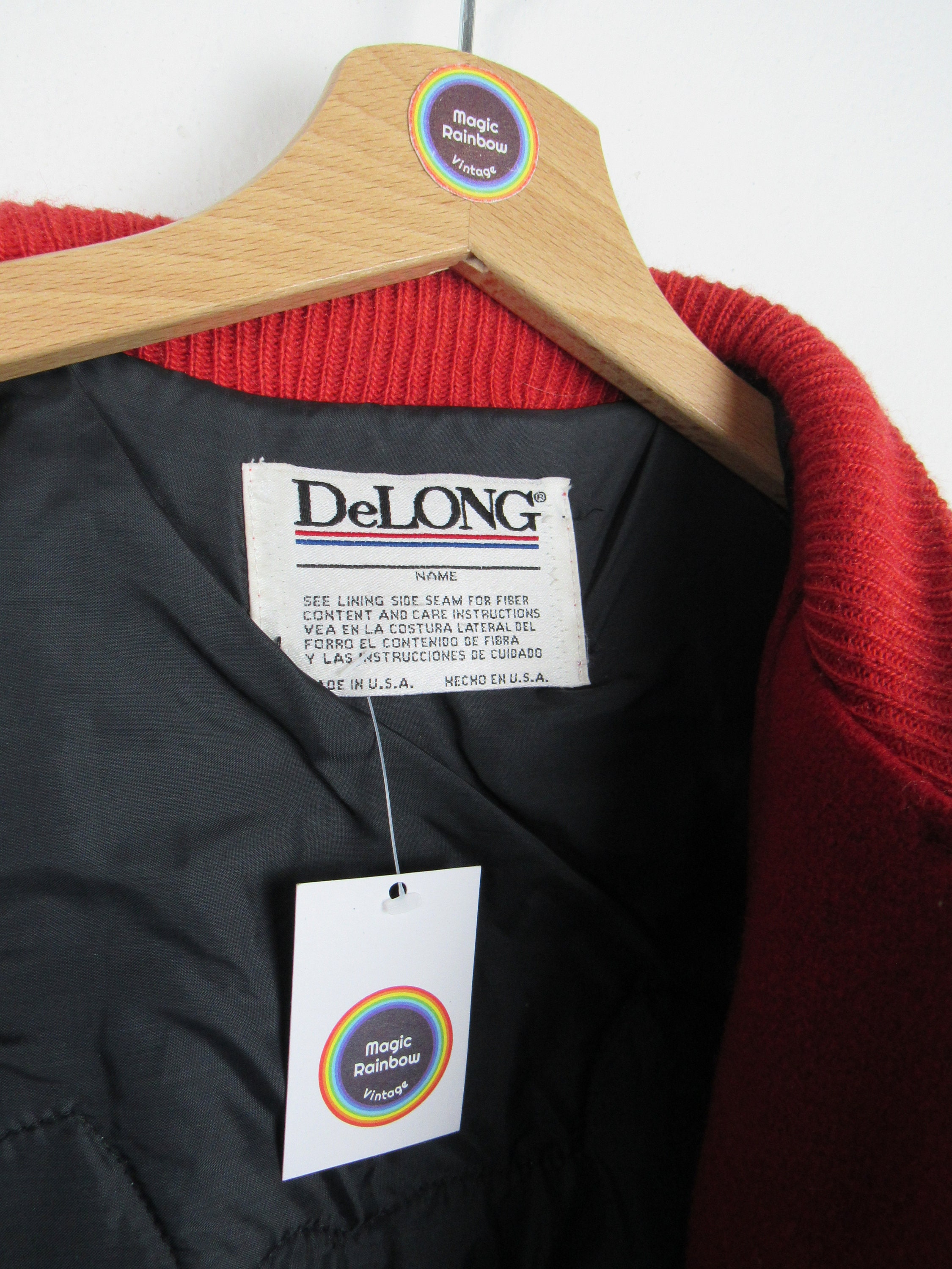 90s Vintage Delong Varsity Jacket - Size M - Etsy 90s Vintage Delong Varsity Jacket - Size M - Etsy