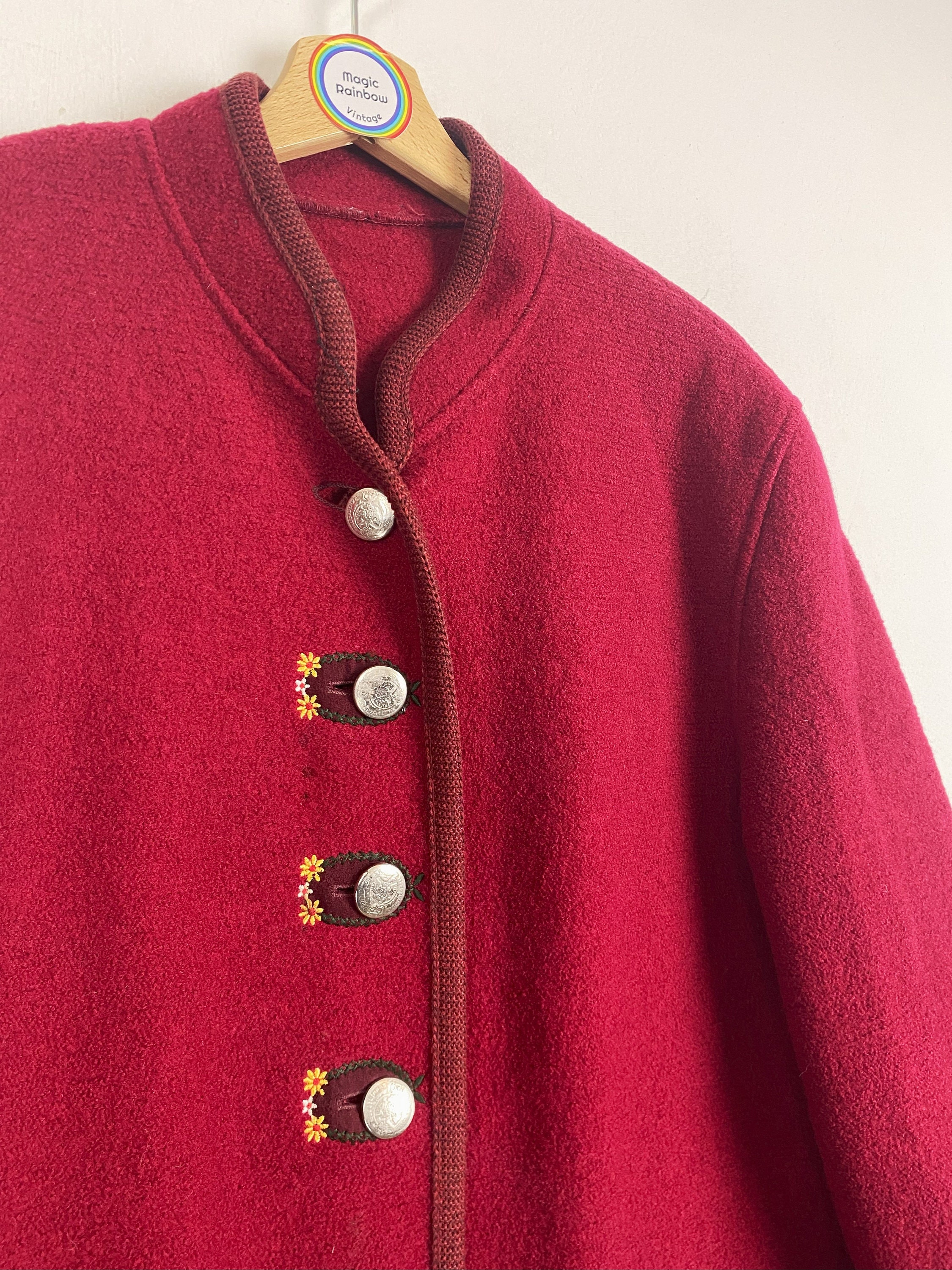 Vintage 90s Dolomiten Wool Tyrolean Jacket - Size M - Etsy