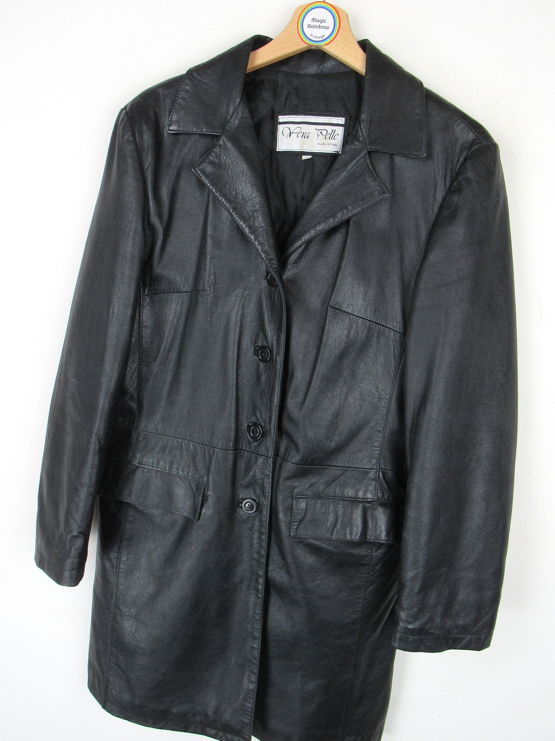 Vintage 90s Women's Leather Jacket - Size S - Etsy Vintage 90s Women's Leather Jacket - Size S - Etsy