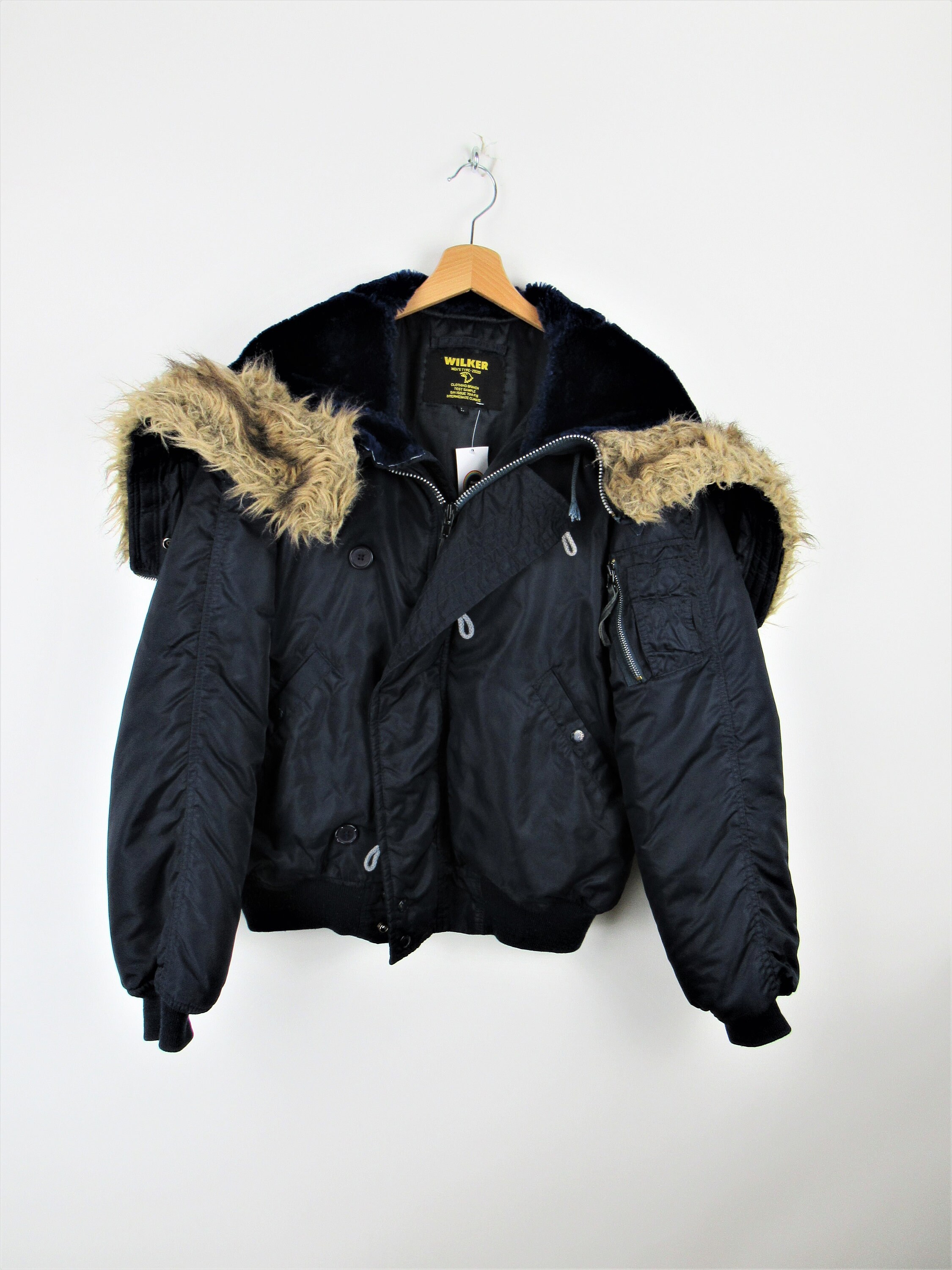 【archive】90's BOMBER FLIGHT FUR JACKET Vintage 90's Marilyn Monroe Leather Furs Flight Bomber Type