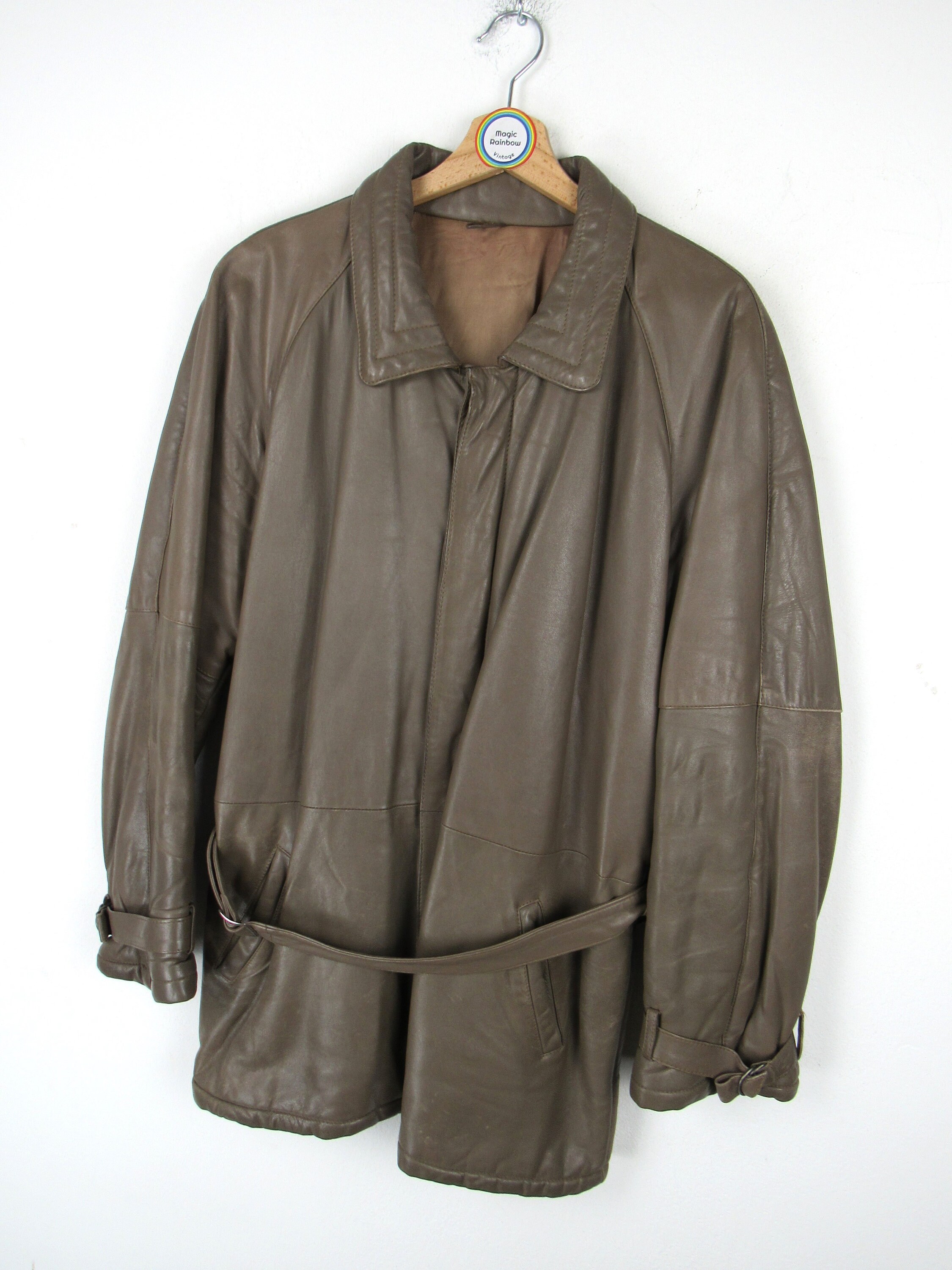 Vintage 80s 90s Leather Jacket Size L - Etsy Vintage 80s 90s Leather Jacket Size L - Etsy