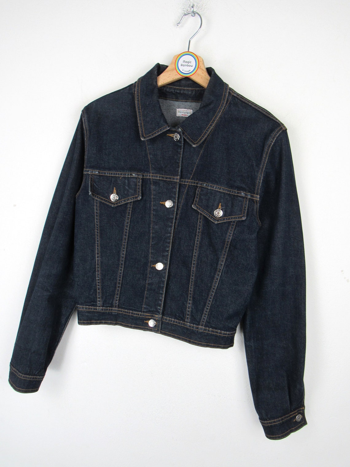 Giacca di jeans Privilegio vintage anni '80 '90 - Taglia S, foto 2 di 5