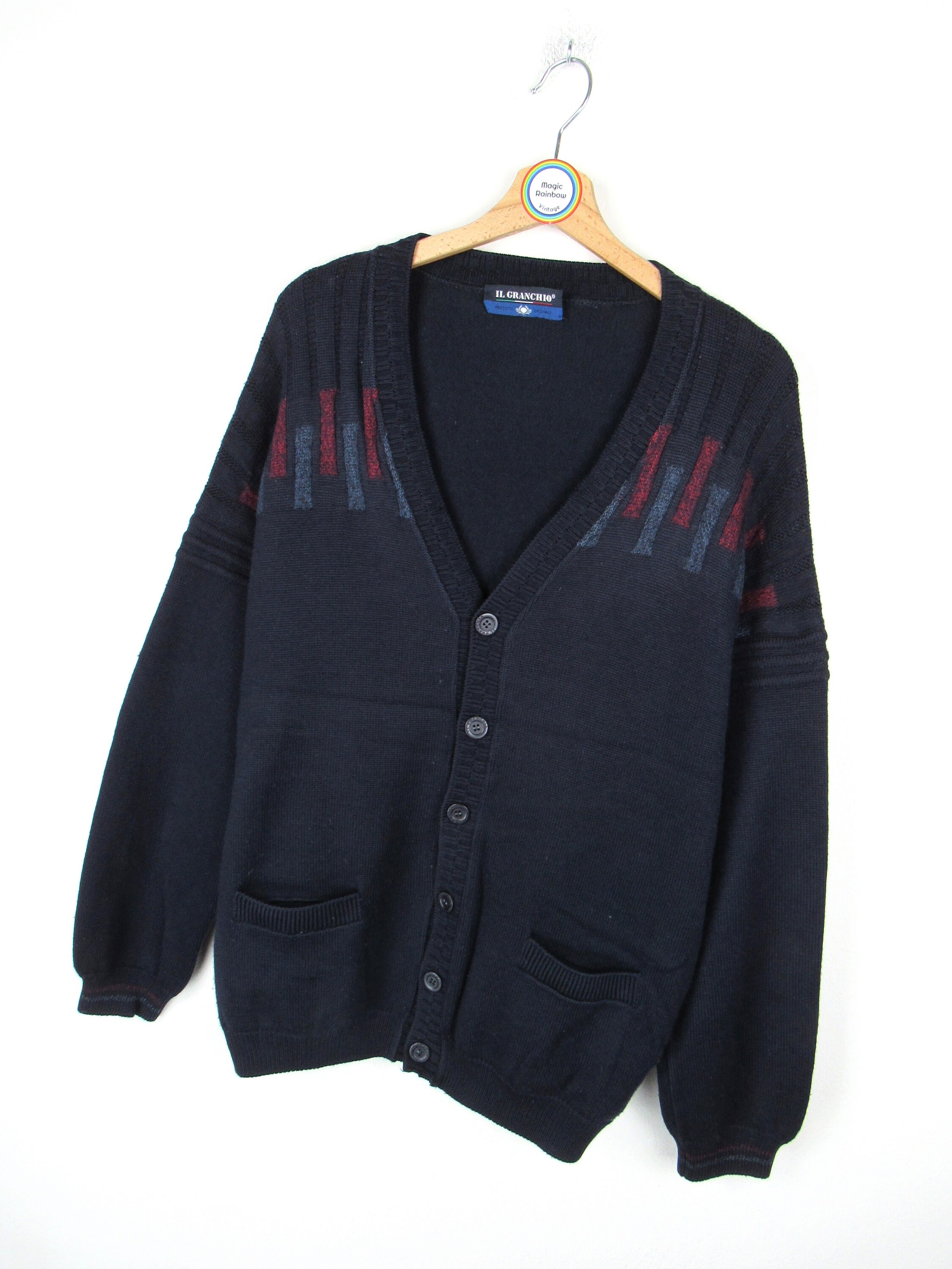 トップス 80s 90s IL GRANCHIO design cardigan Il Granchio Vintage 90s Cardigan - Size XL - Etsy