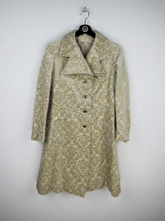 Manteau Femme Vintage Français Des Années 60 En Laine - État Parfait, Fermeture Boutons