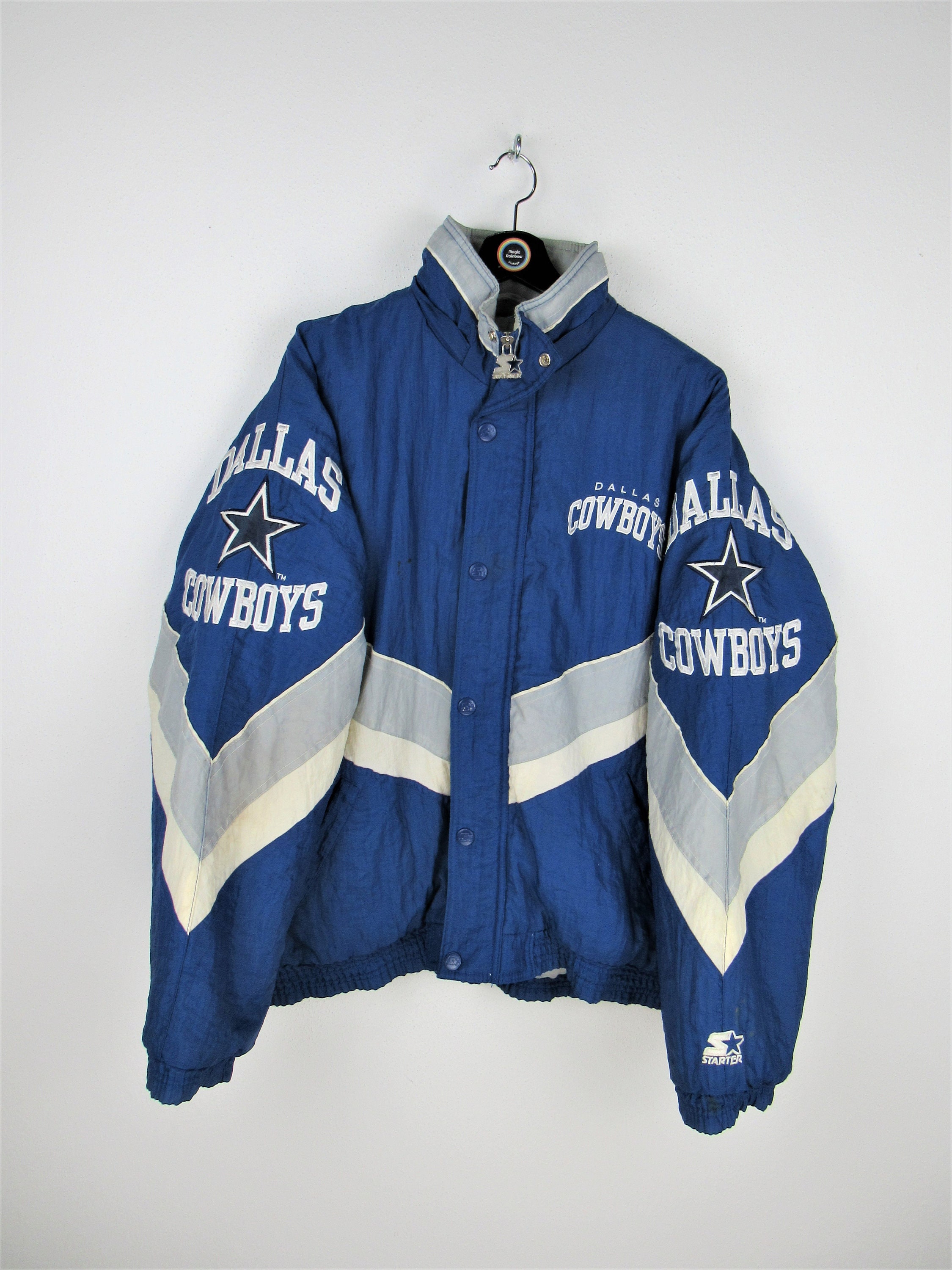 Dallas Cowboys NFL Starter Blue / Silver Maximum Hooded Jacket