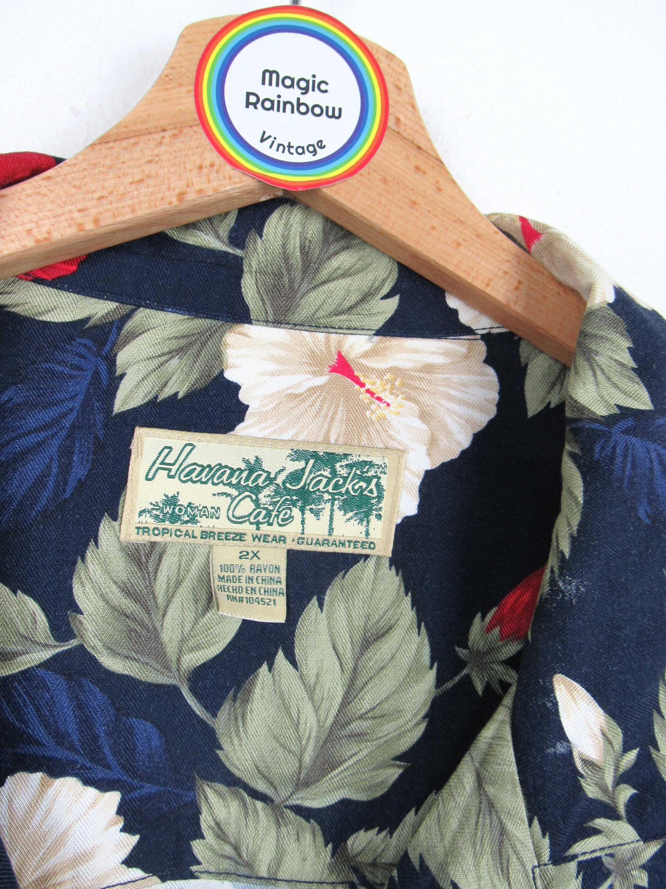 Manまとめ Buy Vintage Hawaiian Shirt Women Short Sleeve 90s - Size XL