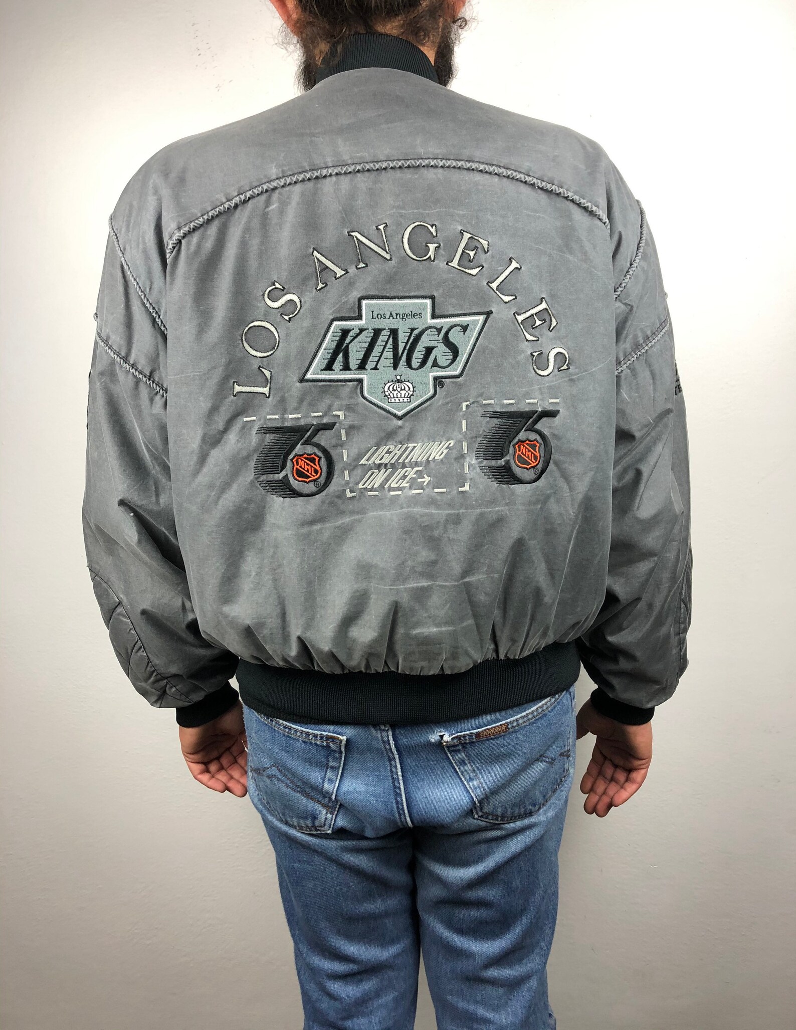 Bomber jacket NHL Los Angeles Kings vintage jacket crazy Etsy
